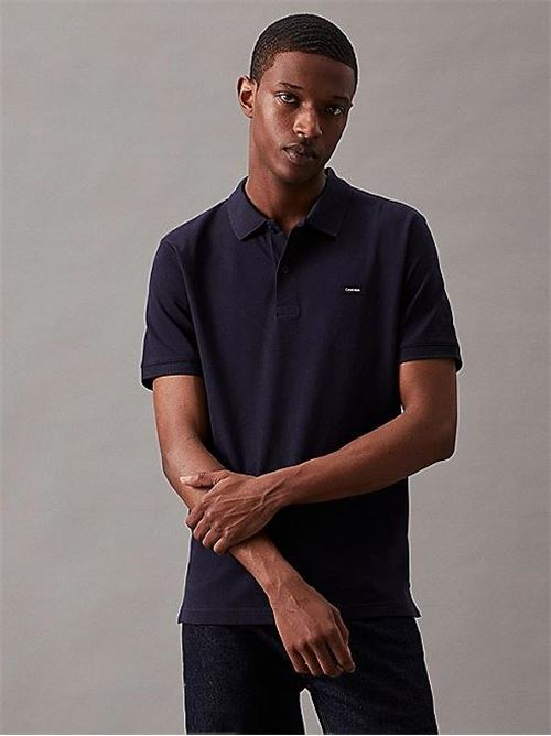 STRETCH PIQUE SLIM BUTTON POLO CALVIN KLEIN | K10K111196/CHW